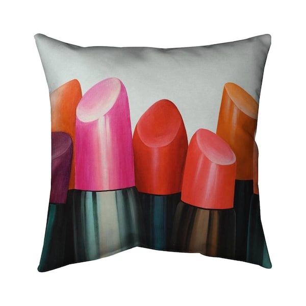 Fondo 26 x 26 in. Lipstick Addict-Double Sided Print Indoor Pillow - FO2778567