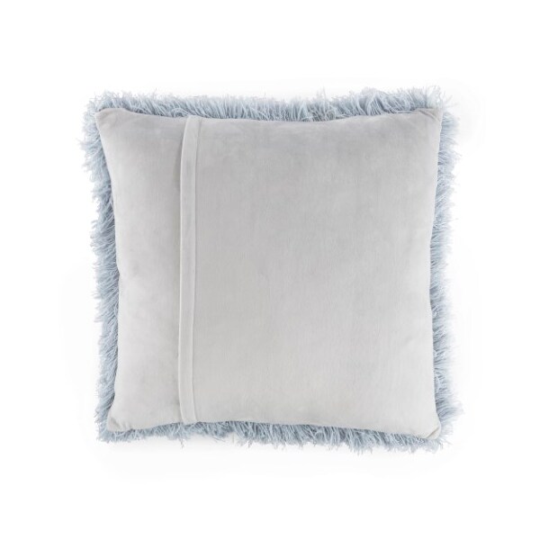 Hastings Home Oversized Floor or Throw Pillow Square Luxury Faux Fur Glam Decor Cushion for Home (Blue) - 186180VDF