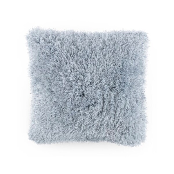 Hastings Home Oversized Floor or Throw Pillow Square Luxury Faux Fur Glam Decor Cushion for Home (Blue) - 186180VDF