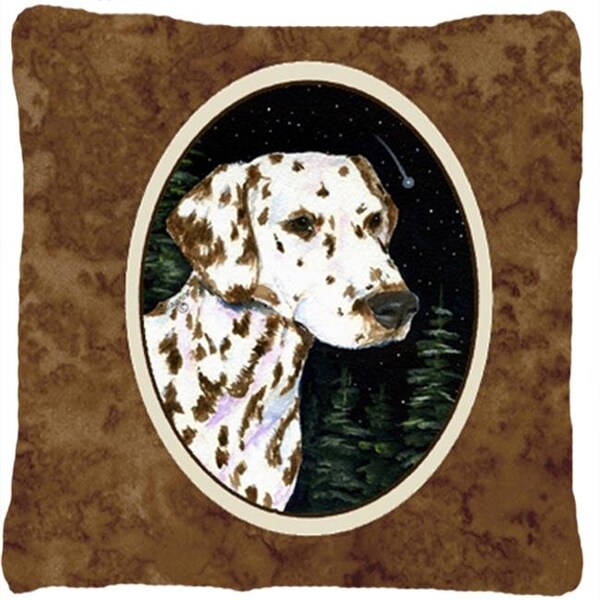 Carolines Treasures Carolines Treasures SS8518PW1414 Starry Night Dalmatian Decorative Fabric Pillow - 14 x 14 in. - SS8518PW1414