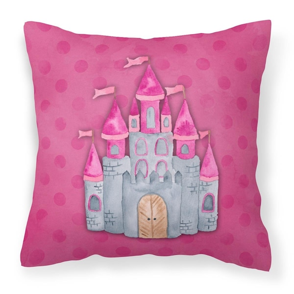 Jensendistributionservices Princess Castle Watercolor Fabric Decorative Pillow - MI2552836