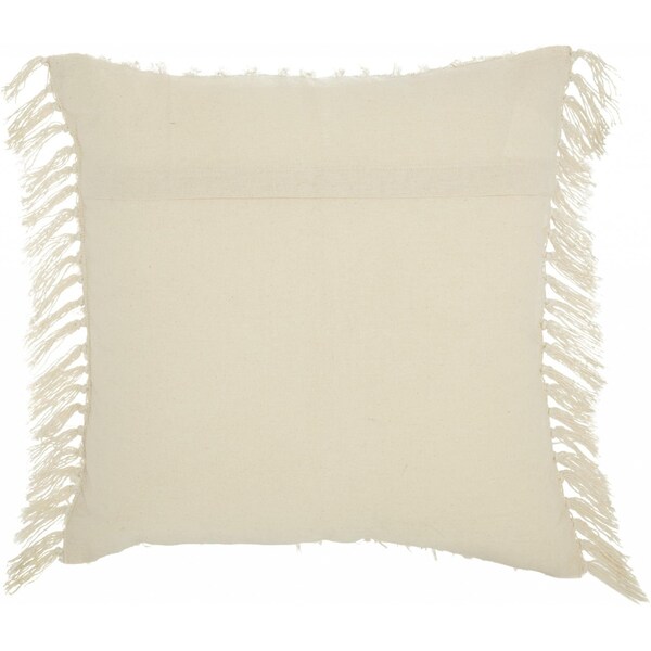 Homeroots 20 x 20 in. Tassel Detailed White Throw Pillow - 386205