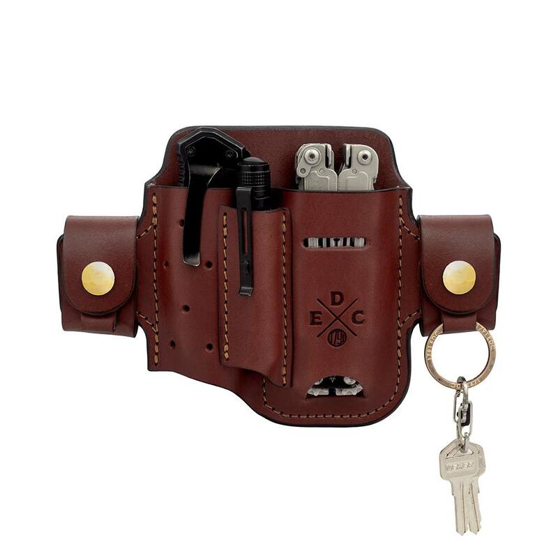 1791 EVERYDAY CARRY 7.5 in. Heavy-Duty Large and XL Chestnut Full-Grain Leather Tool Organizer - WEBHDASSFCHNA