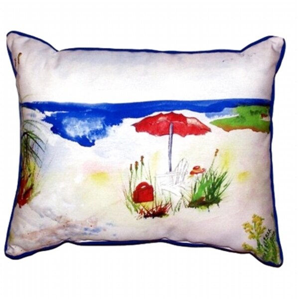 Betsy Drake Red Beach Umbrella Extra Large Zippered Pillow - ZP380