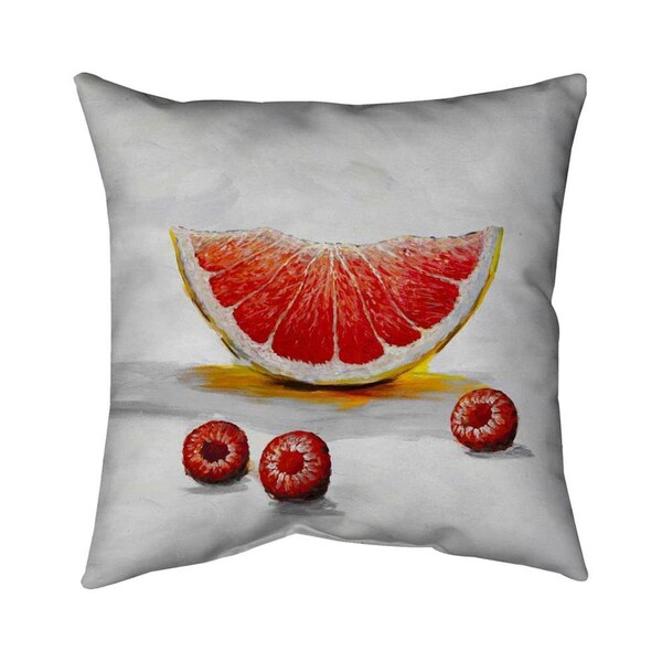 Fondo 20 x 20 in. Grapefruit Slice-Double Sided Print Indoor Pillow - FO2798726