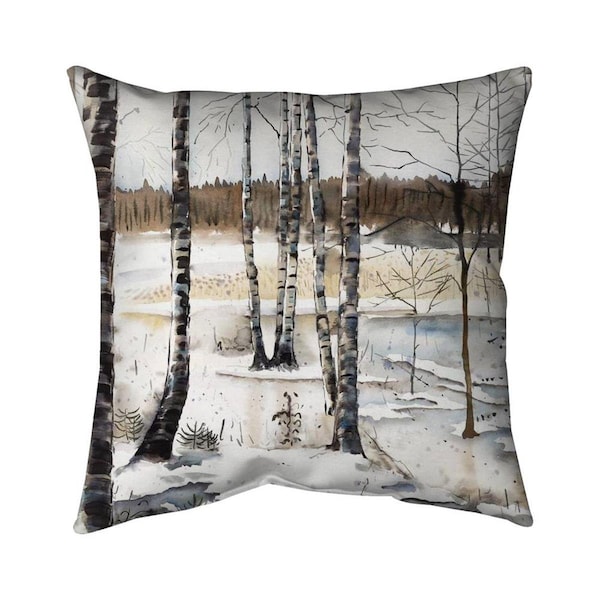 Begin Home Decor 26 x 26 in. Winter Swamp-Double Sided Print Indoor Pillow - 5541-2626-LA151