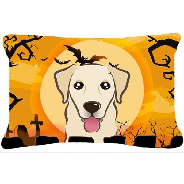 Carolines Treasures Carolines Treasures BB1810PW1216 Halloween Golden Retriever Fabric Decorative Pillow - BB1810PW1216