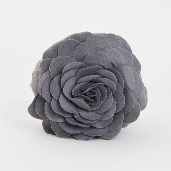 Rlm Distribution 16 in. Rose Flower Design Poly Filled Throw Pillow, Slate - HO3189419
