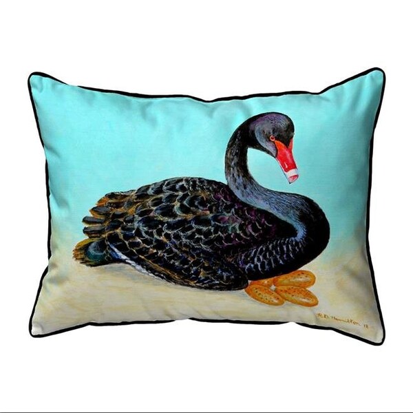 Betsy Drake Betsy Drake HJ1012 16 x 20 in. Black Swan Large Indoor & Outdoor Pillow - HJ1012