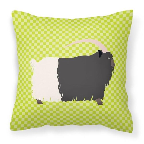 Carolines Treasures Carolines Treasures BB7713PW1818 Welsh Black-Necked Goat Green Fabric Decorative Pillow; 18 x 18 in. - BB7713PW1818