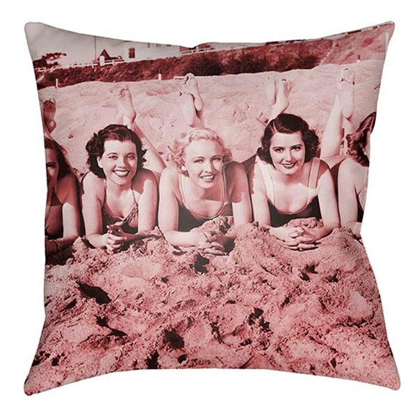 Artistic Weavers Litchfield Square Pillow, Burgundy - 18 x 18 in. - LTCH1458-1818
