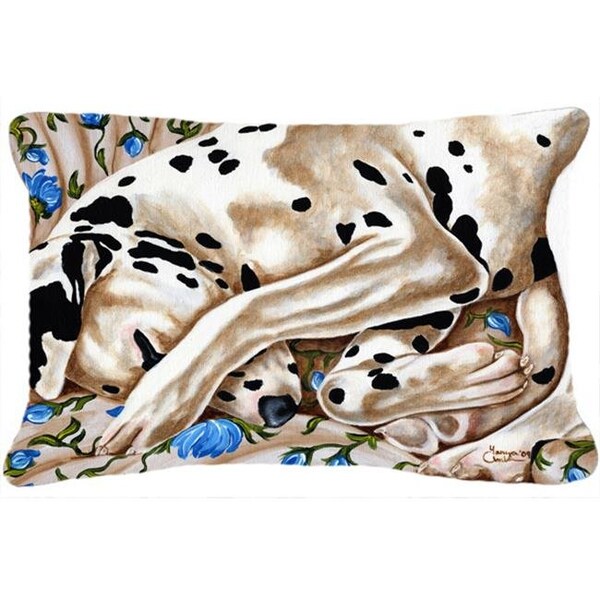 Carolines Treasures Carolines Treasures AMB1407PW1216 Bed of Roses Dalmatian Fabric Decorative Pillow - AMB1407PW1216