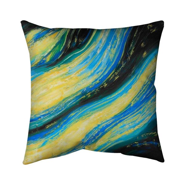 Begin Home Decor 20 x 20 in. Liquid Magic Wave-Double Sided Print Indoor Pillow - 5541-2020-AB41
