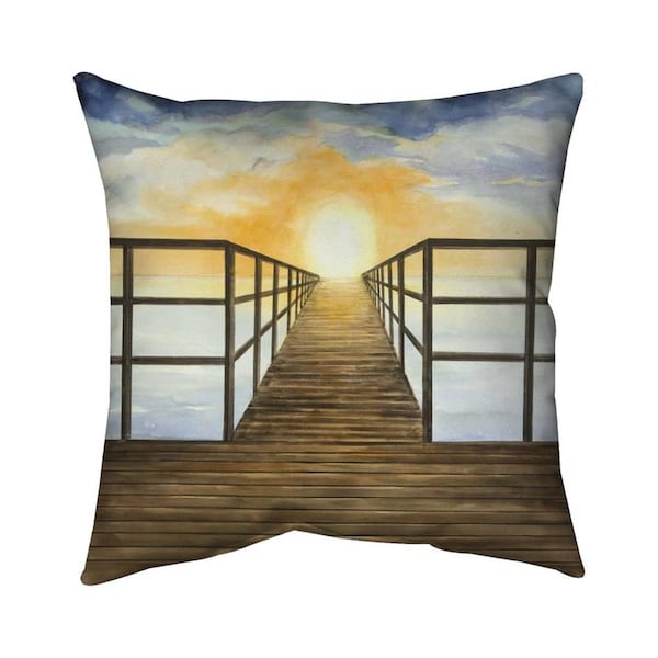 Fondo 20 x 20 in. Sunset in the Sea-Double Sided Print Indoor Pillow - FO2793036
