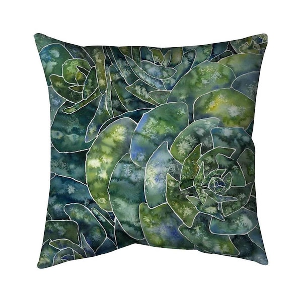 Fondo 20 x 20 in. Abstract Succulents-Double Sided Print Indoor Pillow - FO2772702