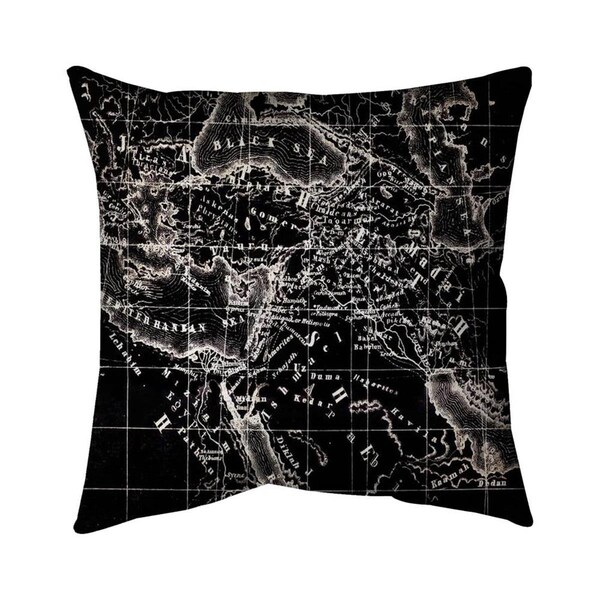 Fondo 26 x 26 in. Old Maritime Maps-Double Sided Print Indoor Pillow - FO3332755