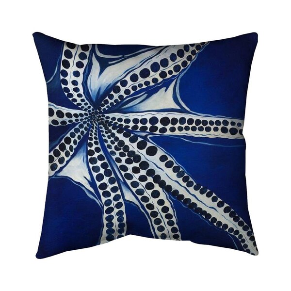 Begin Home Decor 26 x 26 in. Swimming Octopus-Double Sided Print Indoor Pillow - 5541-2626-AN337
