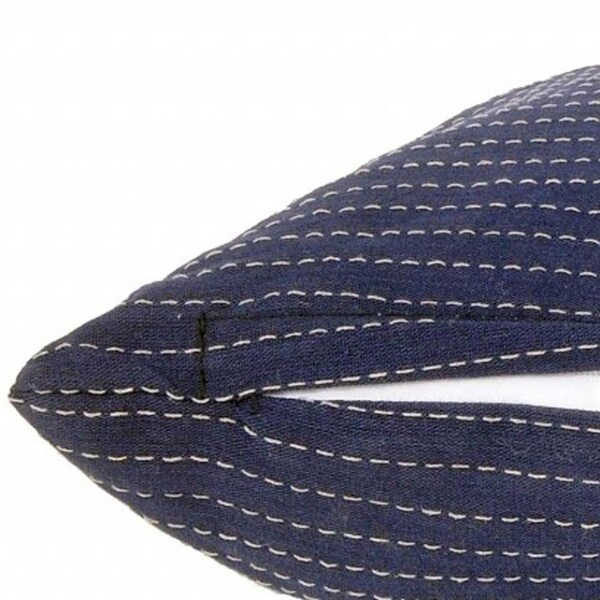 Homeroots Blue & White Pillow with Star 16.5 x 16.5 x 5 in. - 364152