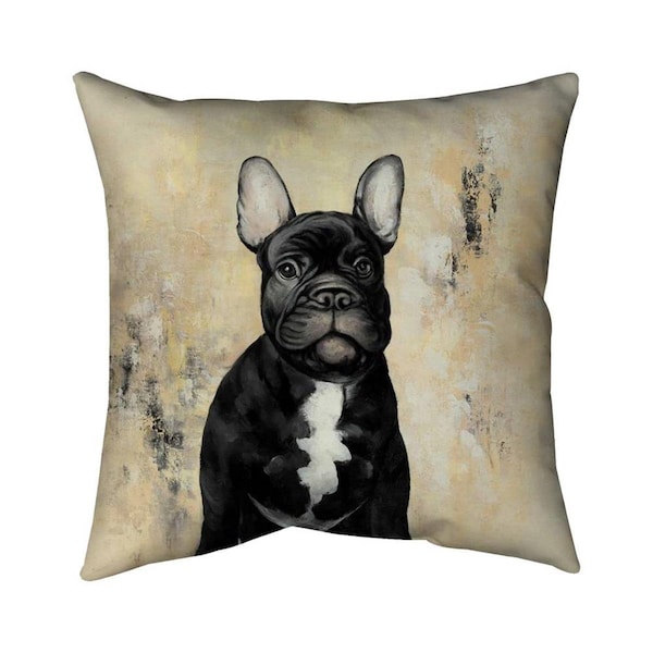 Fondo 26 x 26 in. French Bulldog-Double Sided Print Indoor Pillow - FO2772447