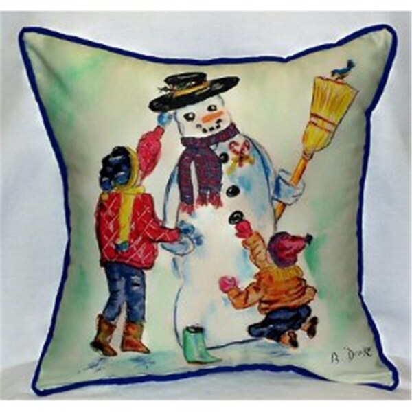 Betsy Drake Snowman Throw Pillow- 22 x 22 in. - ZP903