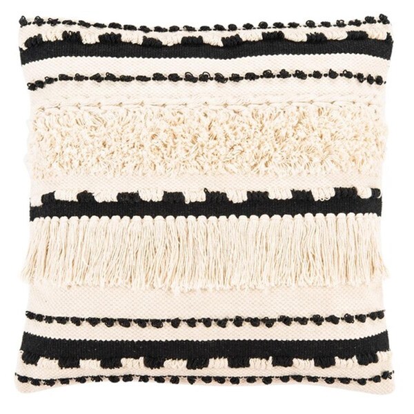 Safavieh 20 x 20 in. Vanka Pillow Beige & black - PLS4005A-2020