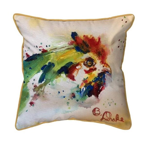 Betsy Drake Betsydrake HJ1239 18 x 18 in. Chicken Portrait Indoor & Outdoor Pillow - Large - HJ1239