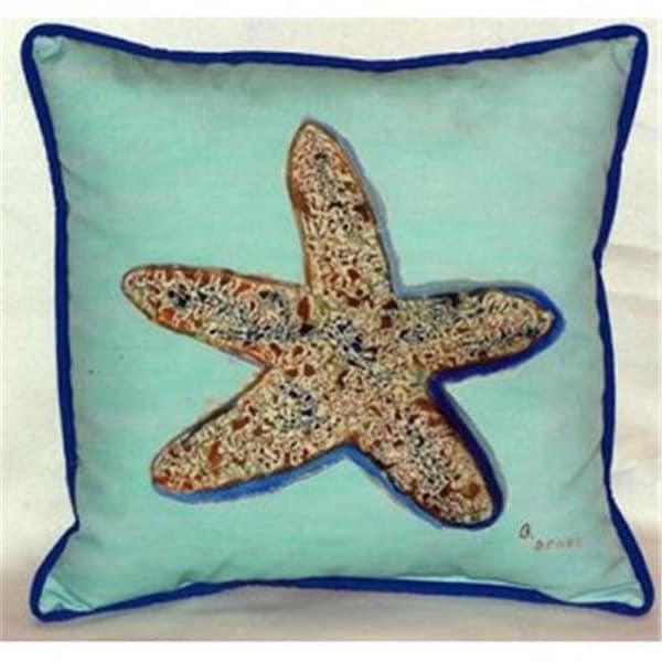 Betsy Drake Betsy Drake HJ604C Starfish - Teal Indoor & Outdoor Throw Pillow; 18 x 18 in. - HJ604C