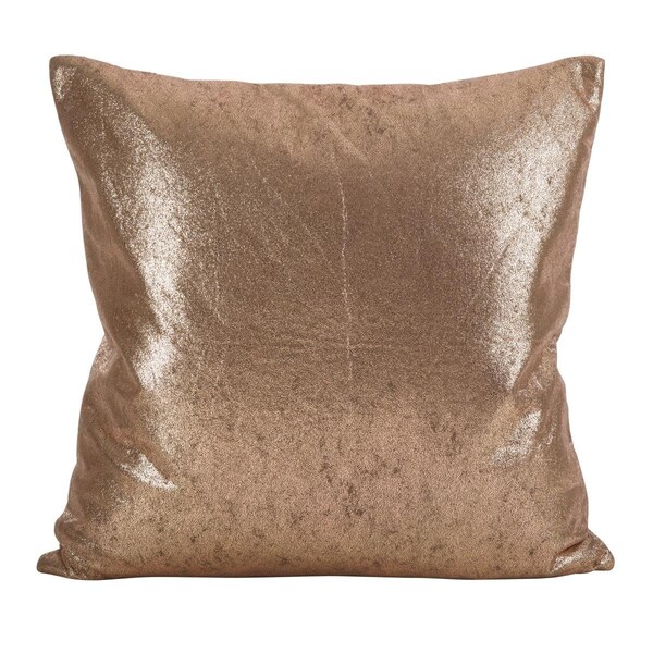 Rlm Distribution SARO  20 in. Square Shimmering Metallic Design Down Filled Throw Pillow  Rose - HO2657584