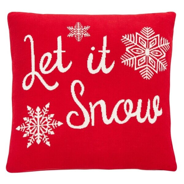 Safavieh Snowfall Pillow, Red - HOL3004A-2020