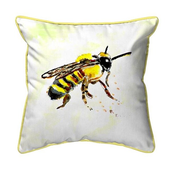 Betsy Drake Betsy Drake ZP731B 22 x 22 in. Bee Extra Large Zippered Pillow - ZP731B