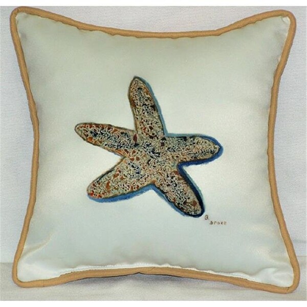 Betsy Drake Betsy Drake SN604 Starfish Small Outdoor-Indoor Pillow 12"x12" - SN604
