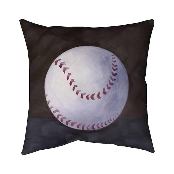 Begin Home Decor 26 x 26 in. Baseball Ball-Double Sided Print Indoor Pillow - 5541-2626-SP12
