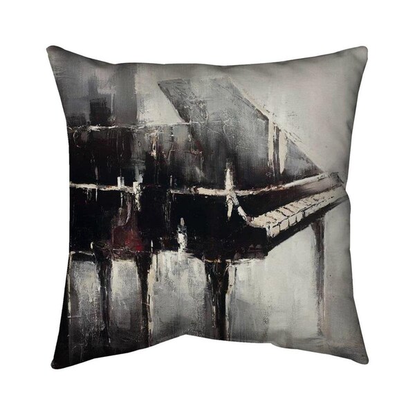 Begin Home Decor 26 x 26 in. Industrial Style Piano-Double Sided Print Indoor Pillow - 5541-2626-MU6