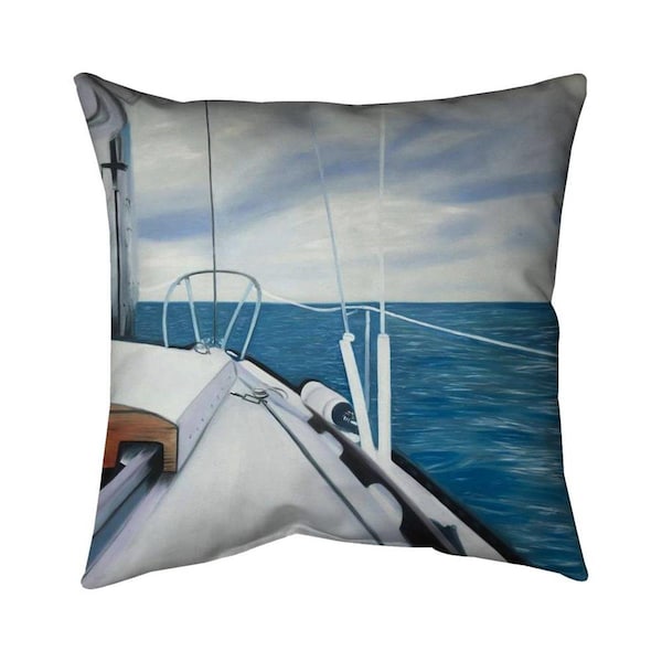 Fondo 26 x 26 in. Sail on the Water-Double Sided Print Indoor Pillow - FO2774630