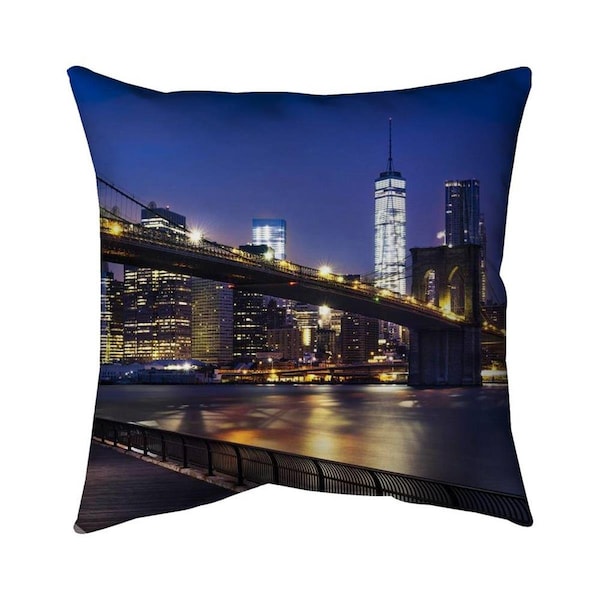 Begin Home Decor 20 x 20 in. City At Night-Double Sided Print Indoor Pillow - 5541-2020-PH13