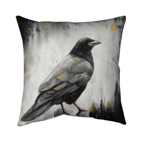 Fondo 20 x 20 in. Crow Bird-Double Sided Print Indoor Pillow - FO2791573