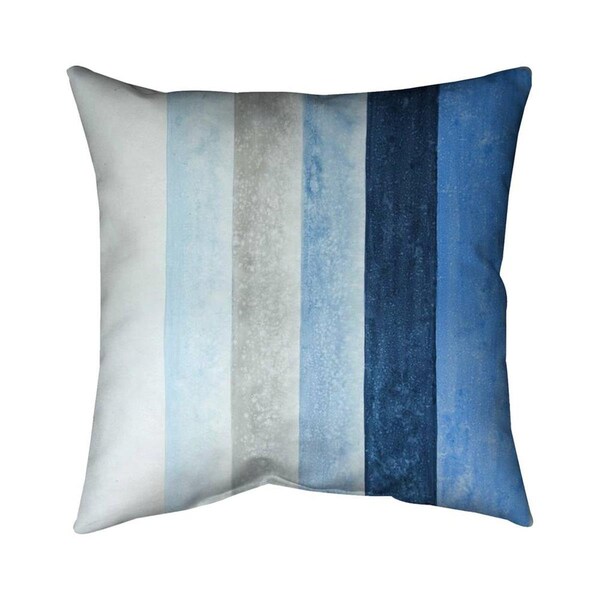 Begin Home Decor 20 x 20 in. Blue Stripes-Double Sided Print Indoor Pillow - 5541-2020-AB94