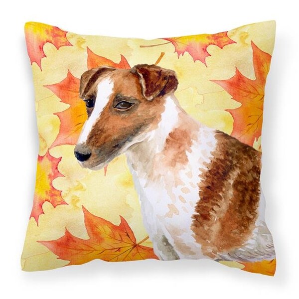 Carolines Treasures Carolines Treasures BB9908PW1818 Smooth Fox Terrier Fall Fabric Decorative Pillow - BB9908PW1818