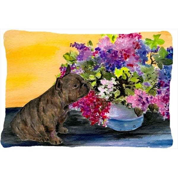 Carolines Treasures Carolines Treasures SS8536PW1216 12 x 16 in. French Bulldog Decorative Indoor & Outdoor Fabric Pillow - SS8536PW1216