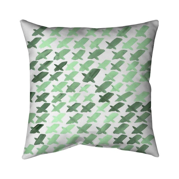 Fondo 26 x 26 in. Green Pattern X-Double Sided Print Indoor Pillow - FO3333146