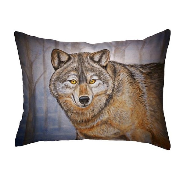 Betsy Drake Betsy Drake KS315 11 x 14 in. Grey Wolf Small No-Cord Pillow - KS315