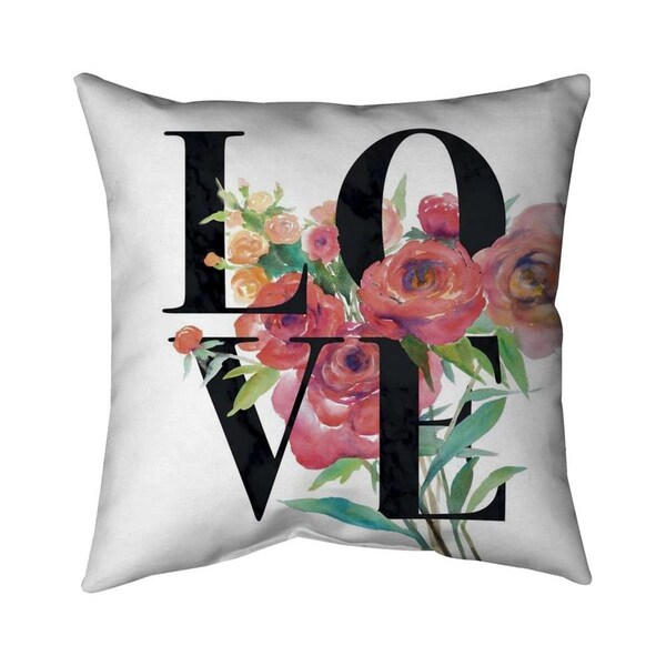 Fondo 26 x 26 in. Love Black-Double Sided Print Indoor Pillow - FO2794692