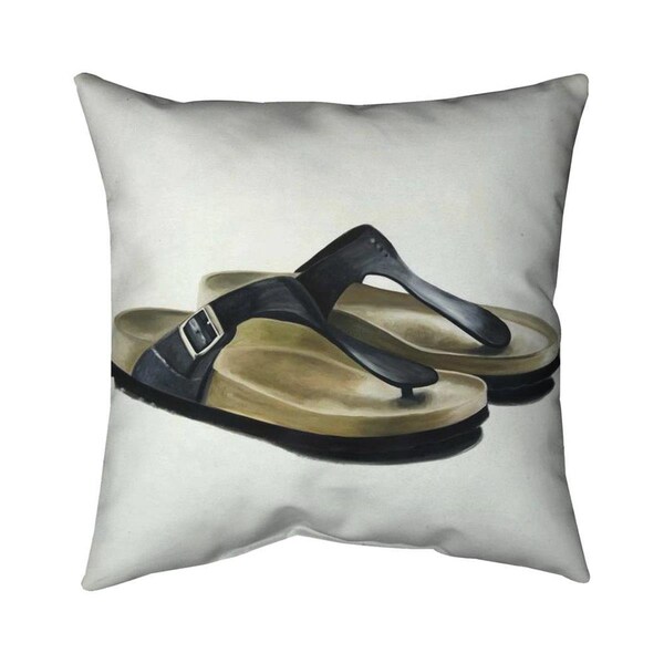Begin Home Decor 20 x 20 in. Sandals-Double Sided Print Indoor Pillow - 5541-2020-FA41