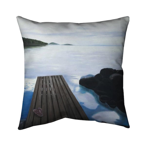 Fondo 26 x 26 in. Evening on the Dock-Double Sided Print Indoor Pillow - FO2774093