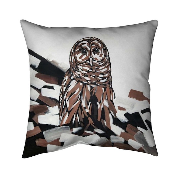 Fondo 20 x 20 in. Tawny Owl-Double Sided Print Indoor Pillow - FO2774155