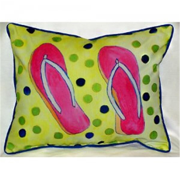 Betsy Drake Flip Flops Throw Pillow- 20 x 24 in. - ZP404