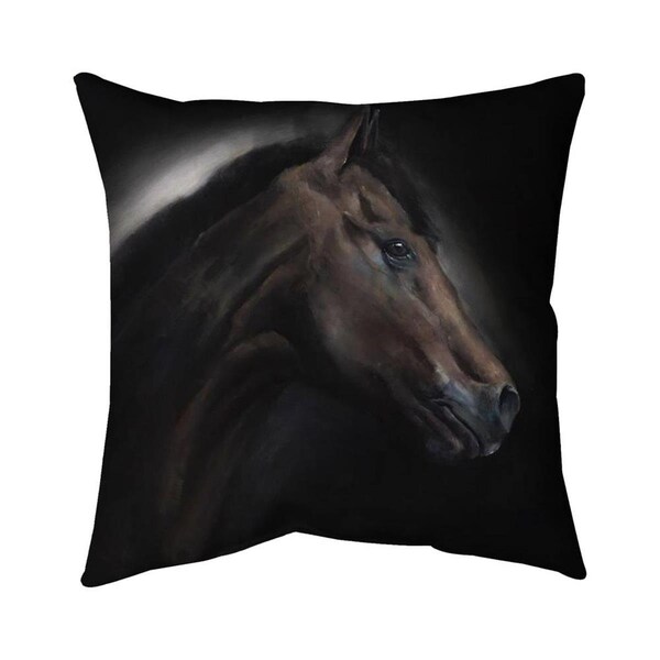 Fondo 20 x 20 in. Loneliness Horse-Double Sided Print Indoor Pillow - FO2795276