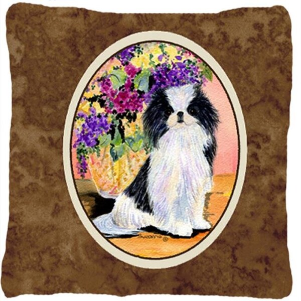 Carolines Treasures Carolines Treasures SS8299PW1414 Japanese Chin Decorative Indoor & Outdoor Fabric Pillow - SS8299PW1414