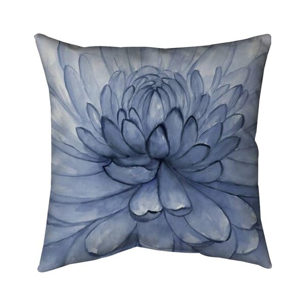 Fondo 20 x 20 in. Blue Petals Flower-Double Sided Print Indoor Pillow - FO2773645