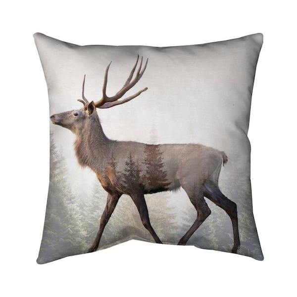 Fondo 26 x 26 in. Large Plume Roe Deer-Double Sided Print Indoor Pillow - FO2772619